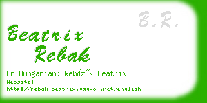 beatrix rebak business card